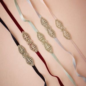 BHLDN velvet burgundy belt